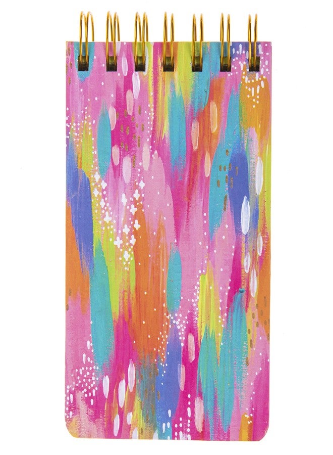 Graphique Petite Wiro Jotter Notepad, Brush Strokes Design - 3.5"x 5.5" Notepad with 200 Lined Pages, Custom Interior and Spiral Bound Top - Cute Journal for Leaving Messages and Taking Notes - Image 1